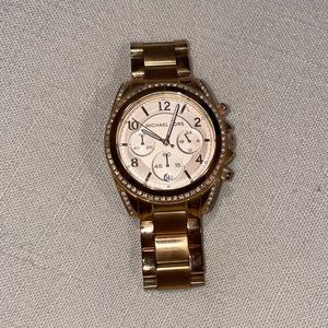 Michael Kors Rose Gold watch with studs